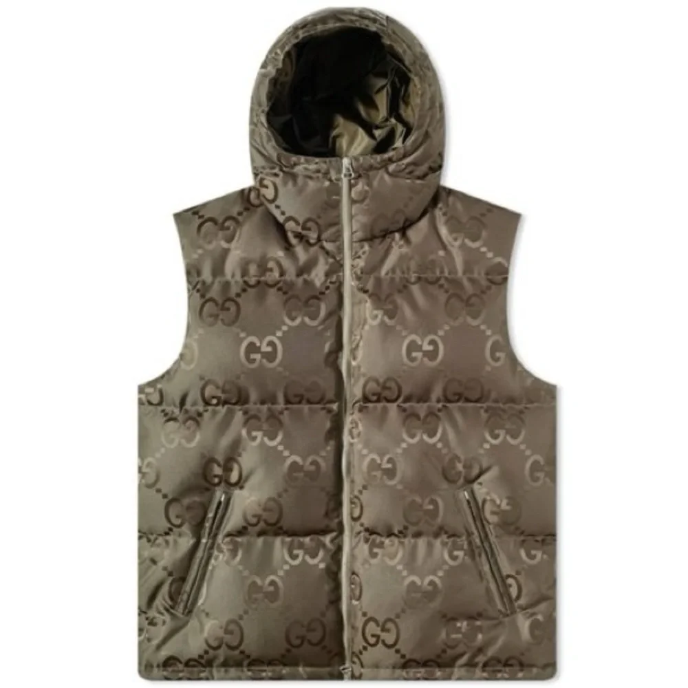 Gucci Green Hooded Puffer Vest - Picture 5 of 5